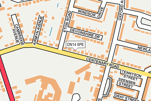 DN14 6PE map - OS OpenMap – Local (Ordnance Survey)