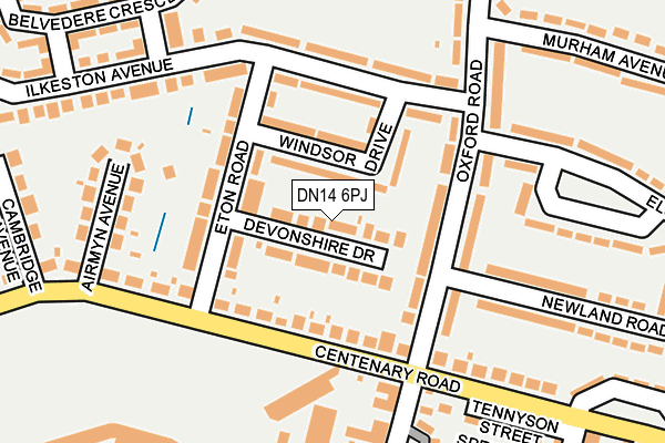 DN14 6PJ map - OS OpenMap – Local (Ordnance Survey)
