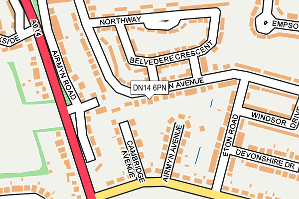 DN14 6PN map - OS OpenMap – Local (Ordnance Survey)