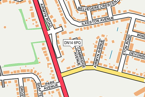 DN14 6PQ map - OS OpenMap – Local (Ordnance Survey)