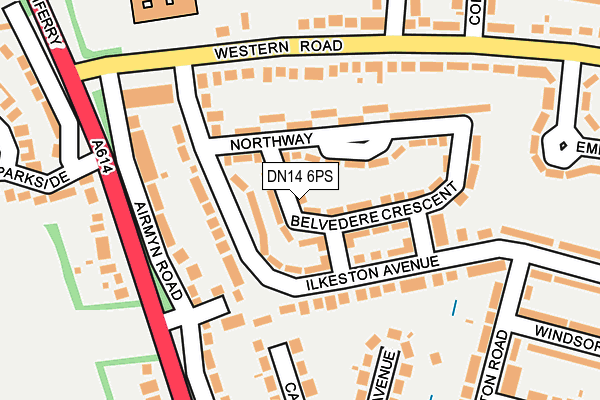 DN14 6PS map - OS OpenMap – Local (Ordnance Survey)