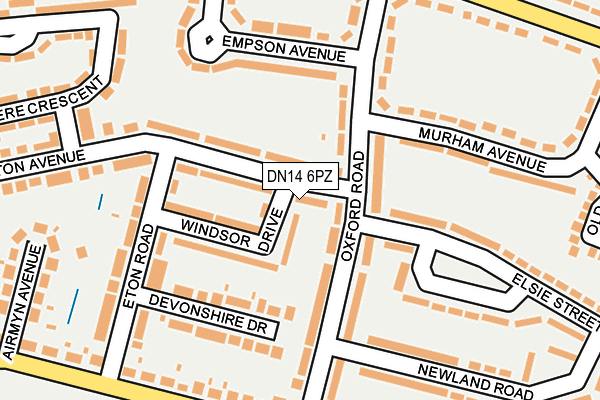 DN14 6PZ map - OS OpenMap – Local (Ordnance Survey)