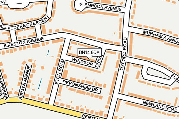 DN14 6QA map - OS OpenMap – Local (Ordnance Survey)