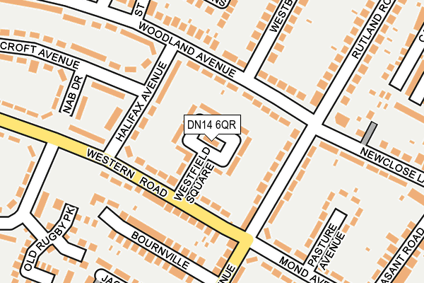 DN14 6QR map - OS OpenMap – Local (Ordnance Survey)