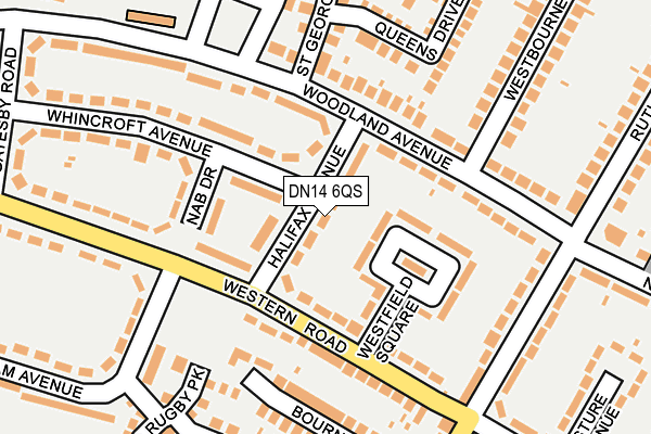 DN14 6QS map - OS OpenMap – Local (Ordnance Survey)