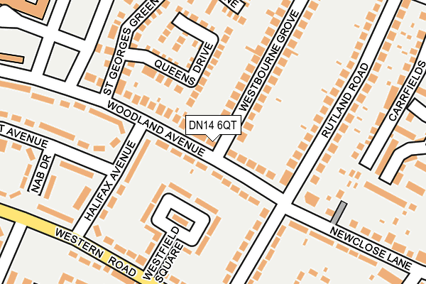 DN14 6QT map - OS OpenMap – Local (Ordnance Survey)