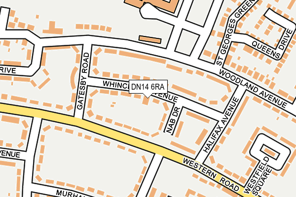 DN14 6RA map - OS OpenMap – Local (Ordnance Survey)