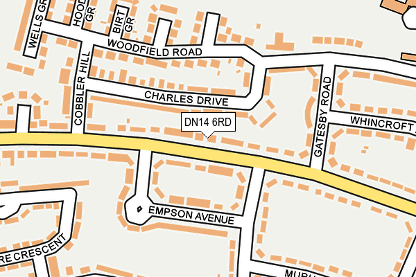 DN14 6RD map - OS OpenMap – Local (Ordnance Survey)