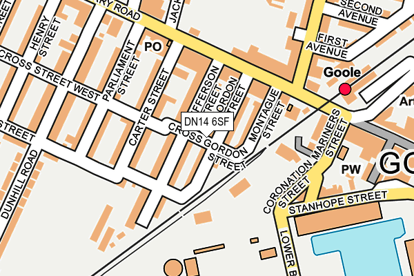 DN14 6SF map - OS OpenMap – Local (Ordnance Survey)