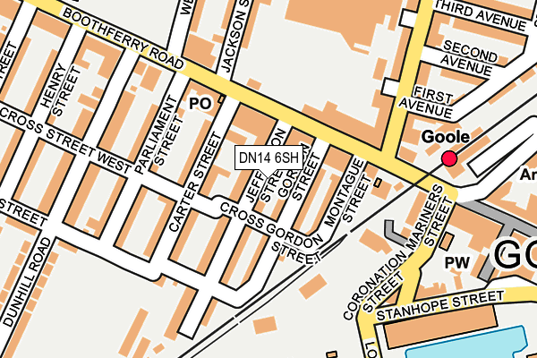 DN14 6SH map - OS OpenMap – Local (Ordnance Survey)