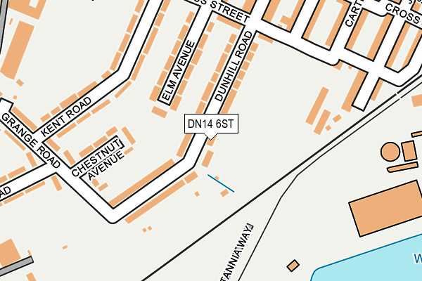 DN14 6ST map - OS OpenMap – Local (Ordnance Survey)