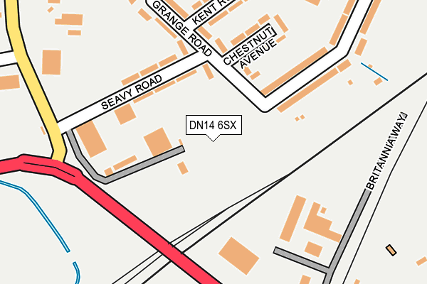 DN14 6SX map - OS OpenMap – Local (Ordnance Survey)