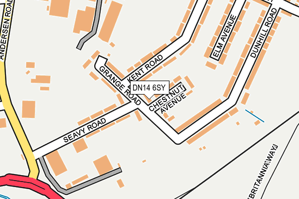 DN14 6SY map - OS OpenMap – Local (Ordnance Survey)
