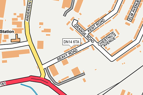 DN14 6TA map - OS OpenMap – Local (Ordnance Survey)