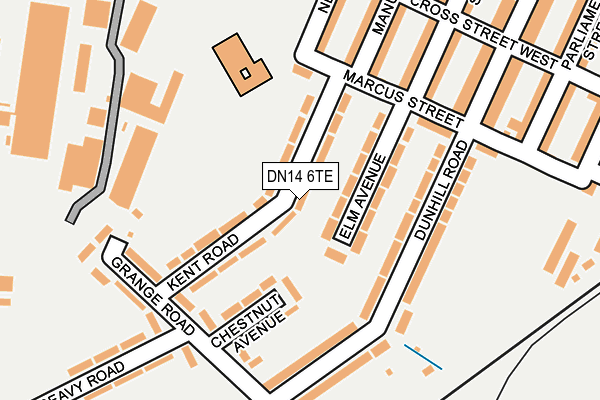 DN14 6TE map - OS OpenMap – Local (Ordnance Survey)