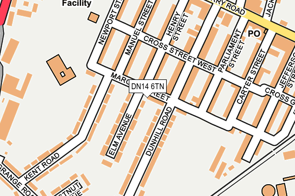 DN14 6TN map - OS OpenMap – Local (Ordnance Survey)