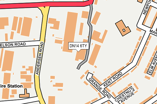 DN14 6TY map - OS OpenMap – Local (Ordnance Survey)