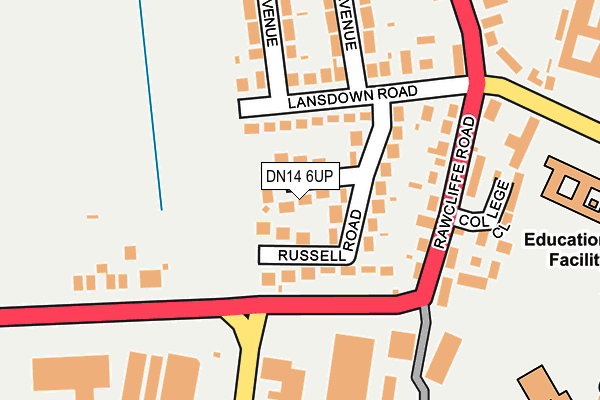 DN14 6UP map - OS OpenMap – Local (Ordnance Survey)