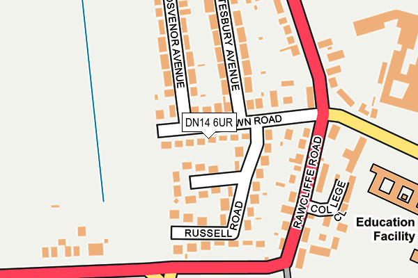 DN14 6UR map - OS OpenMap – Local (Ordnance Survey)