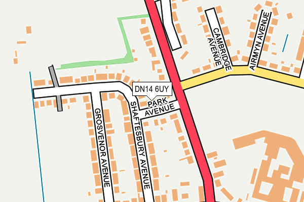 DN14 6UY map - OS OpenMap – Local (Ordnance Survey)