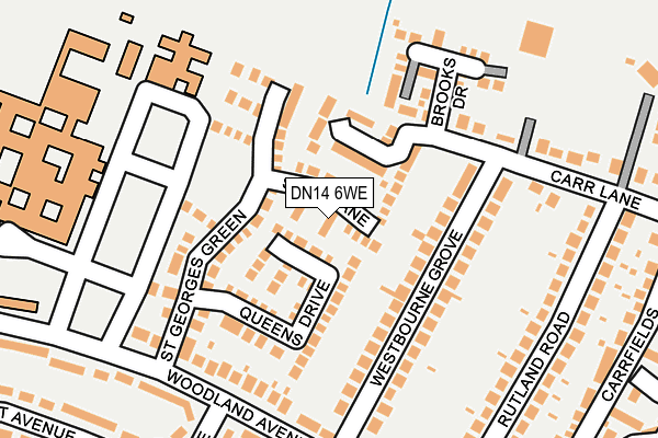 DN14 6WE map - OS OpenMap – Local (Ordnance Survey)