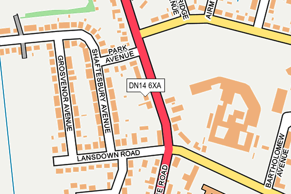 DN14 6XA map - OS OpenMap – Local (Ordnance Survey)