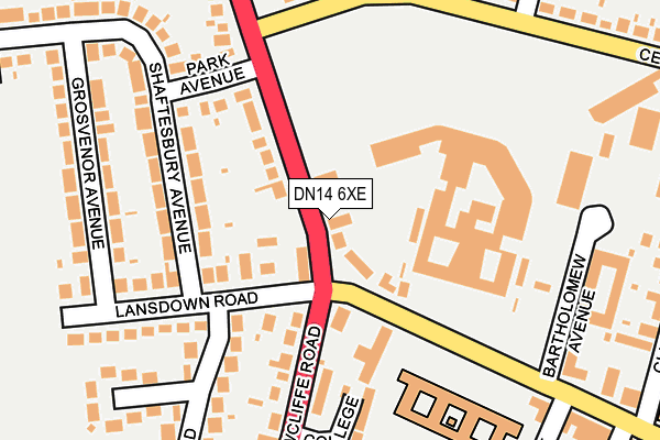 DN14 6XE map - OS OpenMap – Local (Ordnance Survey)