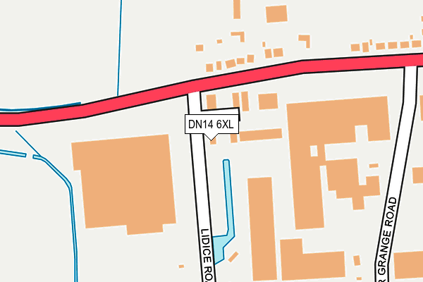 DN14 6XL map - OS OpenMap – Local (Ordnance Survey)