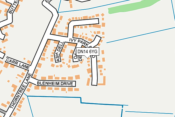 DN14 6YG map - OS OpenMap – Local (Ordnance Survey)