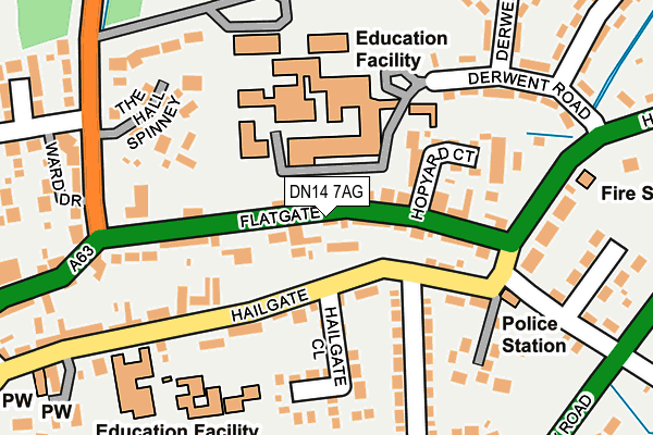 DN14 7AG map - OS OpenMap – Local (Ordnance Survey)