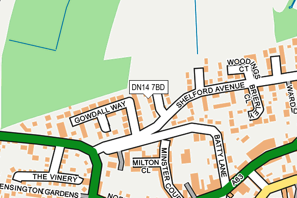 DN14 7BD map - OS OpenMap – Local (Ordnance Survey)