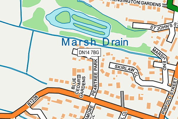 DN14 7BG map - OS OpenMap – Local (Ordnance Survey)