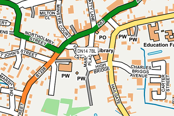 DN14 7BL map - OS OpenMap – Local (Ordnance Survey)