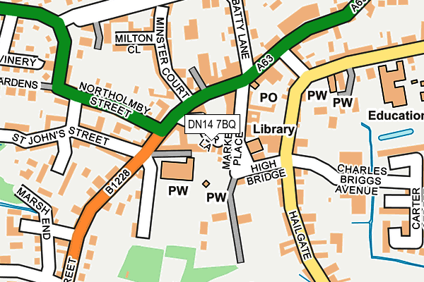 DN14 7BQ map - OS OpenMap – Local (Ordnance Survey)