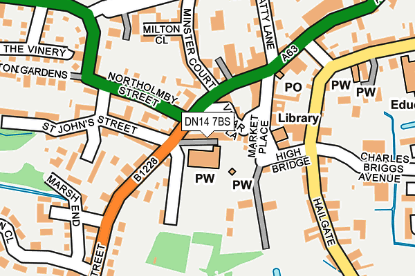 DN14 7BS map - OS OpenMap – Local (Ordnance Survey)