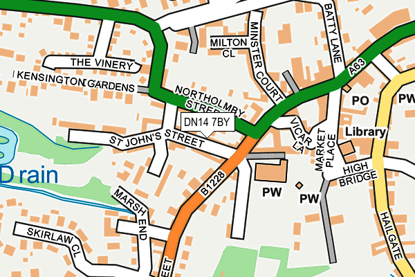 DN14 7BY map - OS OpenMap – Local (Ordnance Survey)