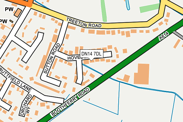 DN14 7DL map - OS OpenMap – Local (Ordnance Survey)