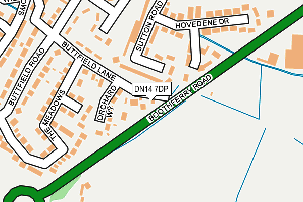 DN14 7DP map - OS OpenMap – Local (Ordnance Survey)