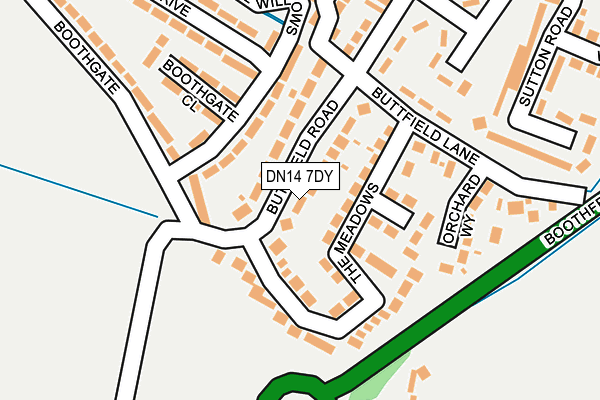 DN14 7DY map - OS OpenMap – Local (Ordnance Survey)