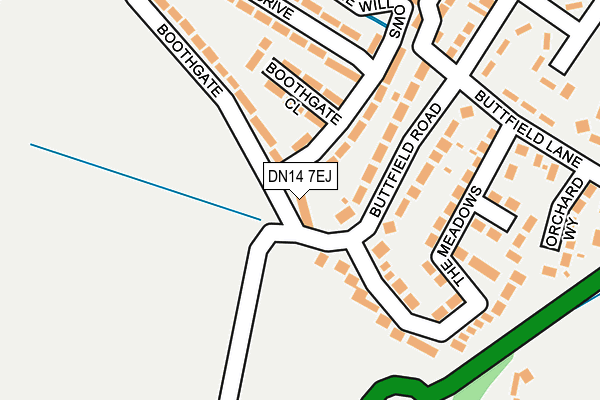 DN14 7EJ map - OS OpenMap – Local (Ordnance Survey)