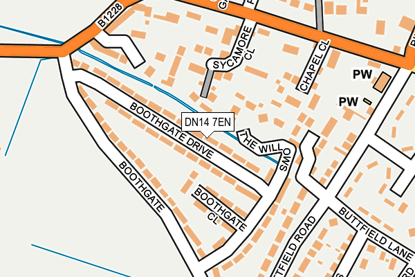 DN14 7EN map - OS OpenMap – Local (Ordnance Survey)