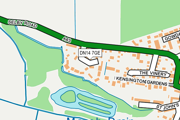 DN14 7GE map - OS OpenMap – Local (Ordnance Survey)
