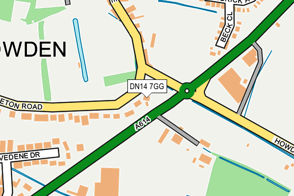 DN14 7GG map - OS OpenMap – Local (Ordnance Survey)