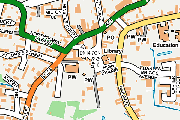 DN14 7GN map - OS OpenMap – Local (Ordnance Survey)
