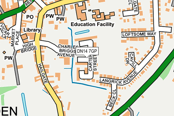 DN14 7GP map - OS OpenMap – Local (Ordnance Survey)