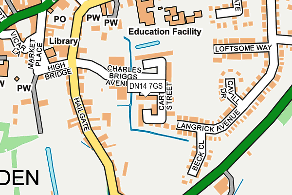 DN14 7GS map - OS OpenMap – Local (Ordnance Survey)