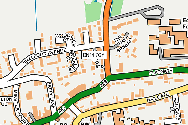 DN14 7GY map - OS OpenMap – Local (Ordnance Survey)