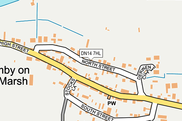 DN14 7HL map - OS OpenMap – Local (Ordnance Survey)