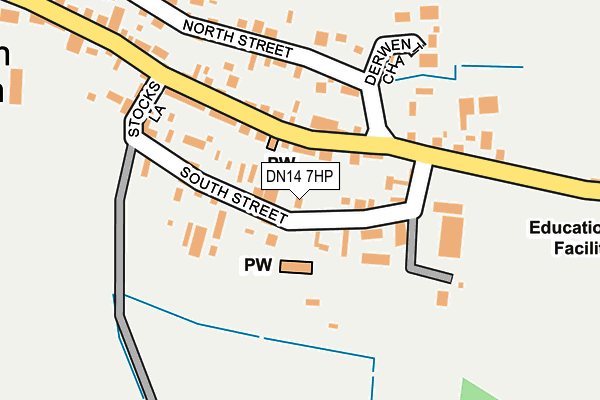 DN14 7HP map - OS OpenMap – Local (Ordnance Survey)