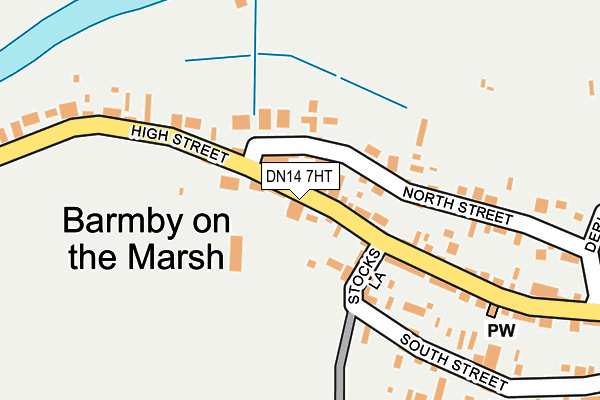 DN14 7HT map - OS OpenMap – Local (Ordnance Survey)